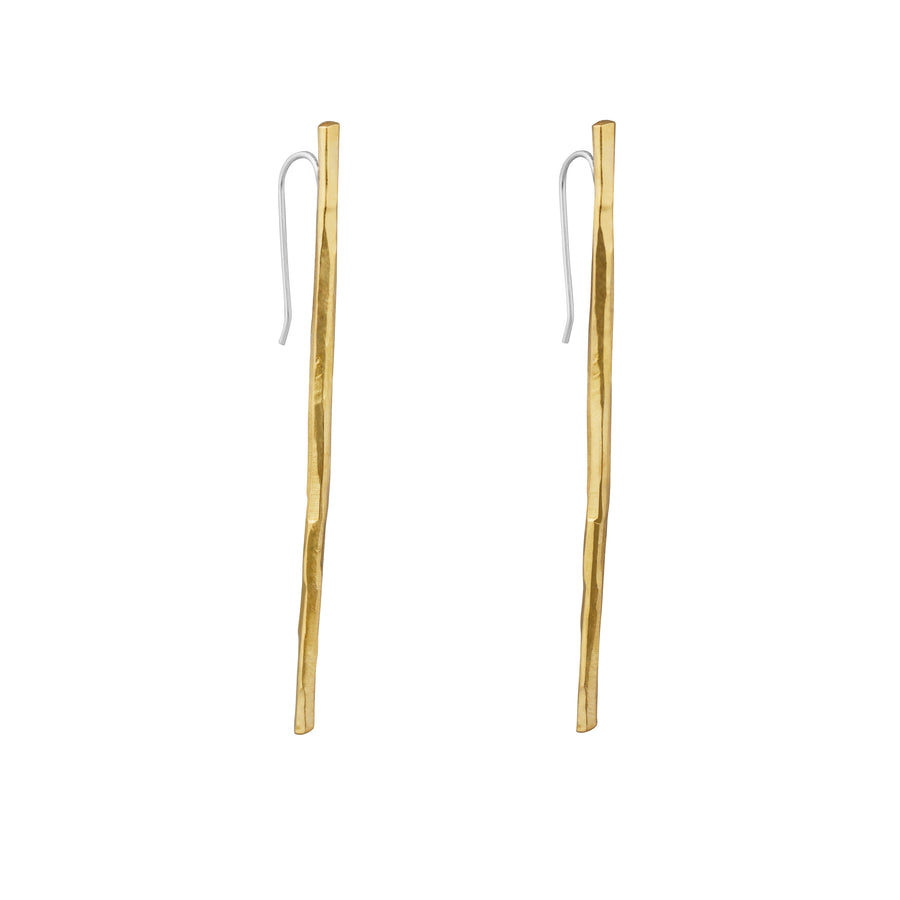 Stick earrings brass